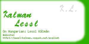 kalman lessl business card